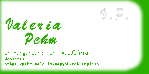 valeria pehm business card